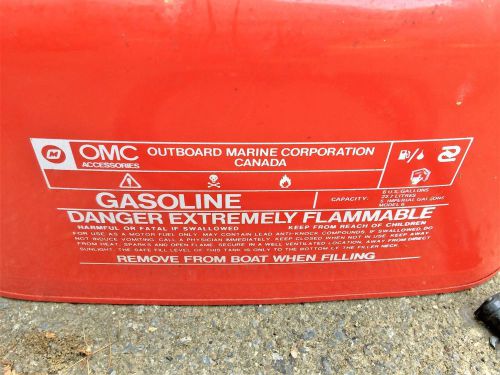 Omc 5gal outboard fuel tank &amp; fuel line