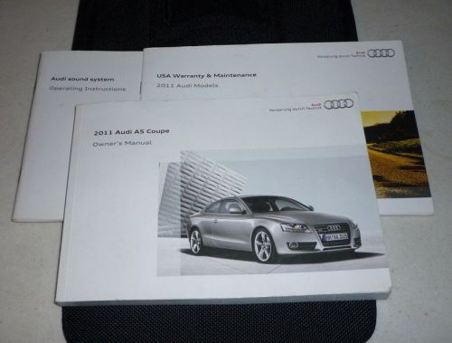 2011 audi a5 coupe owners manual set 11 guide w/case