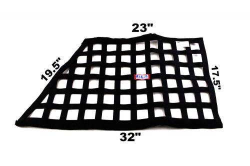 Rjs racing sfi 27.1 oblong black ribbon window net 23 x 17.5 x 32 x 19.5