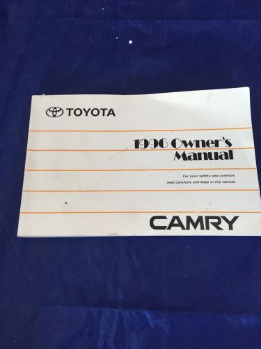 1996 toyota camry owner&#039;s manual. / free s/h / oem //