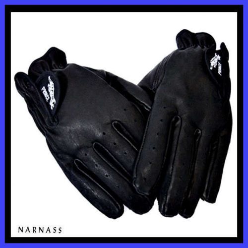 Leather gloves &amp; motorcycle driving gloves black m9.50&#034; (57)a