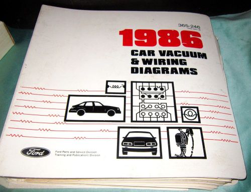 1986 ford car electrical wiring &amp; vacuum diagrams schematics factory oem
