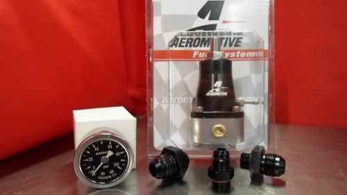 Aeromotive regulator, gauge &amp; fitting kit (1) 6-an (2) 6-an to 8-an