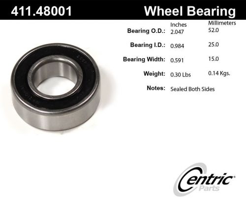 Centric 411.48001e standard axle ball bearing