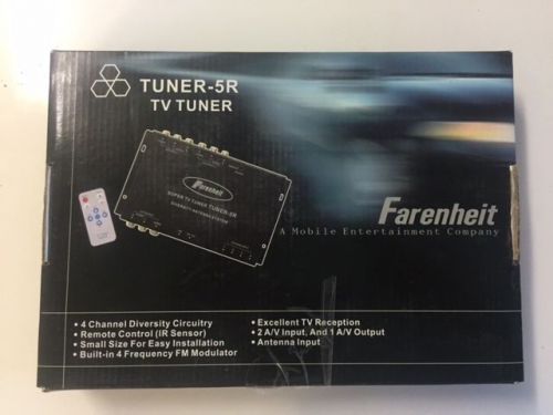 Farenheit car vehicle tuner-5r tv 4 channel fm modulator new in box