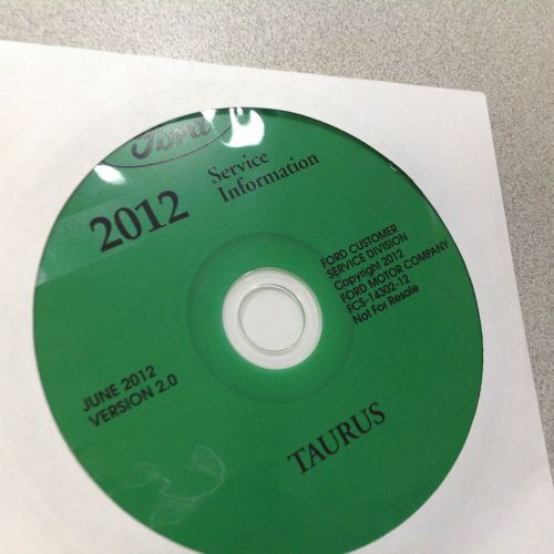 2012 ford taurus workshop repair service shop manual cd new