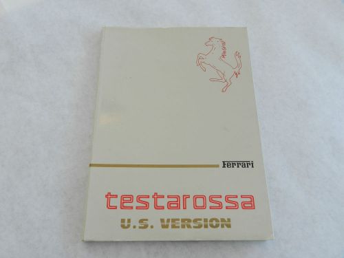 1985 ferrari testarossa owners manual us version 348/85