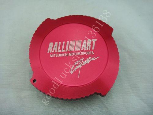 Jdm ralliart engine oil filler cap fuel tank cover for mitsubishi evo 4,5,6 red