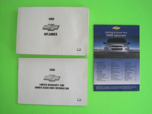 2008 chevrolet uplander factory owner&#039;s manual set *oem*