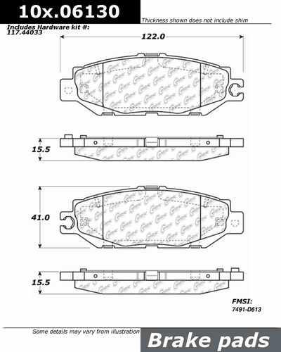 Centric 105.06130 brake pad or shoe, rear