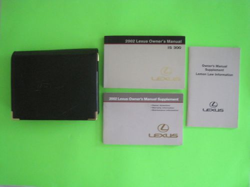 2002 lexus is 300 factory owner&#039;s manual set &amp; case *oem*