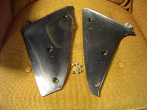 1999- 2007 hayabusa black oem inner side fairing trim plastics left &amp; right.