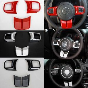 3color!jeep compass patriot wrangler grand cherokee steering wheel bezel trim 3x