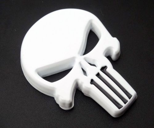 Metal 3d skull punisher fuel tank badge fairing decal sticker custom motorcycle