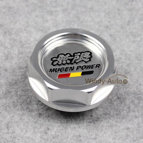 Mugen silver racing engine oil filler cap tank cover plug fit for honda acura