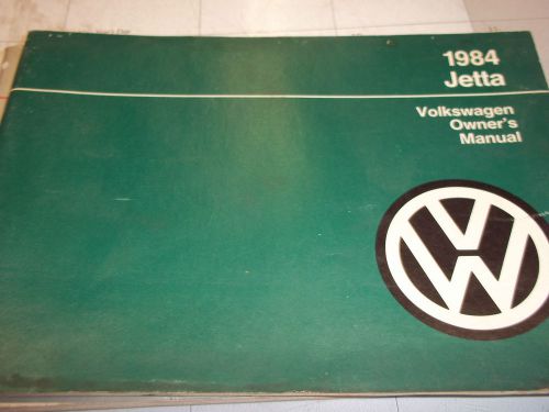 1984 jetta vw owner&#039;s manual