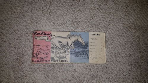 1964 1/2 mustang registered owner&#039;s manual