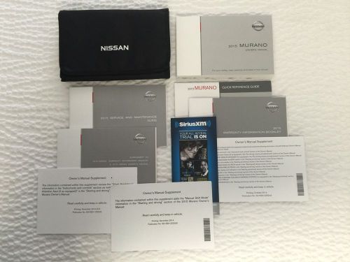 2015 nissan murano complete owners manual set with case free shipping