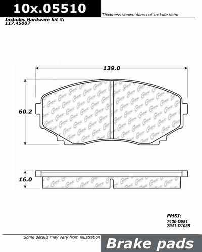 Centric 104.05510 brake pad or shoe, front