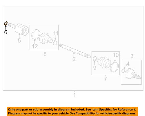 Chevrolet gm oem traverse axle shaft joints-front-intermed shaft c-clip 22727024