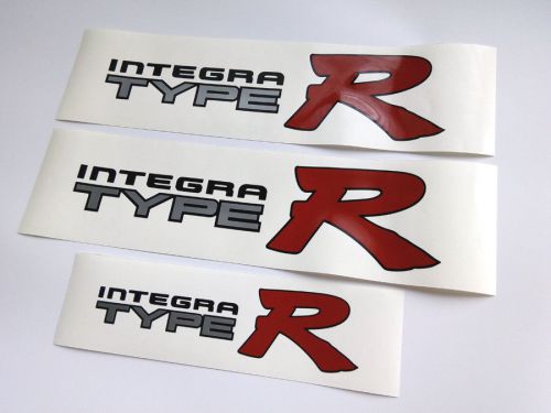 Complete honda dc2 integra type r replacement decal sticker - black color