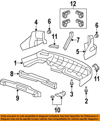 Honda oem 04717swaa90zz rear bumper-cover extension