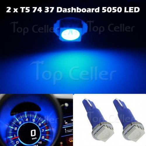 2x blue smd t5 speedo dashboard instrument gauge led bulbs 37 73 74 79