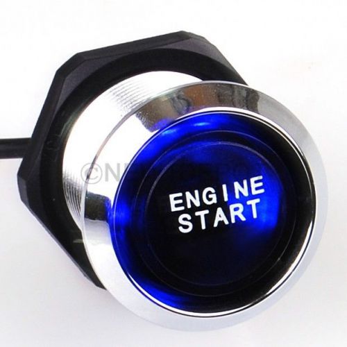 12v car engine start push button switch ignition starter kit blue led for bmw nd