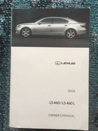 2008 lexus ls460 ls460l ls 460 l owner&#039;s manual mint, book only