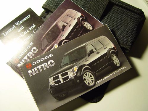 2007 dodge nitro  owners manual set portfolio  se r/t awd 4x4