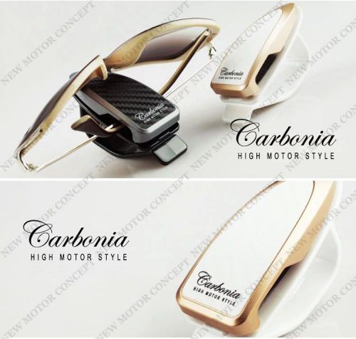 New!! carmate carbonia csz326 sunglasses car visor clip holder (gold)