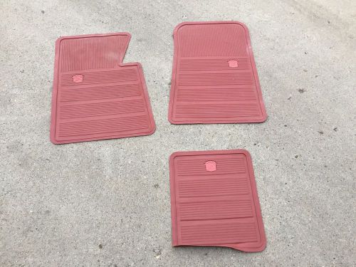 1960&#039;s, 1970&#039;s, &amp; 1980&#039;s red cadillac front floor mat set, &amp; 1 rear floor mat