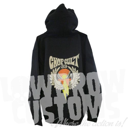 Chopcult winged lightning mens hooded sweatshirt