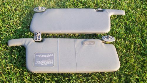 90-94 cleaned subaru legacy pair sun visors vinyl gray