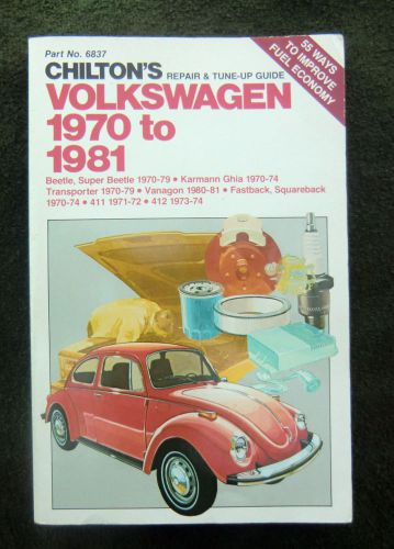 Chiltons repair guide 1970-81 volkswagen 24th edition may 1995  very clean