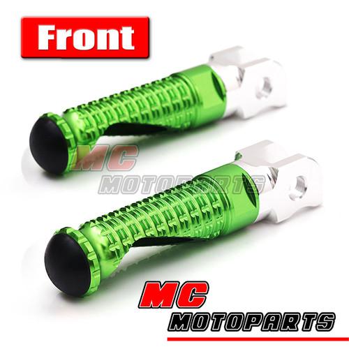 Green cnc m-pro front foot pegs honda cbr954rr 2002-2003