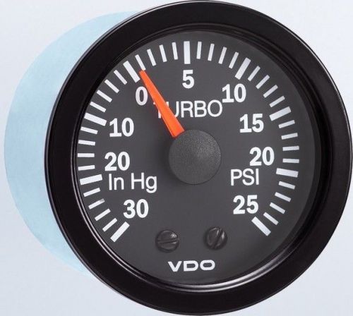 Vdo 150-121 boost / turbo 30 inhg / 25 psi - vision black