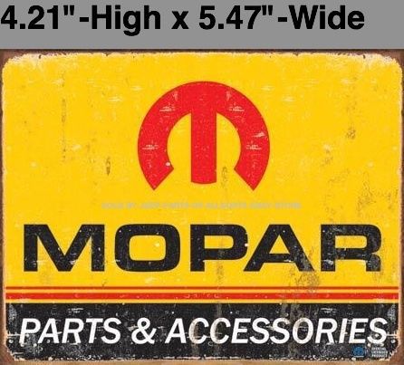 64-71 mopar parts+acc distresed rustic antique vintage sign magnet 5-1/2 x 4-1/4