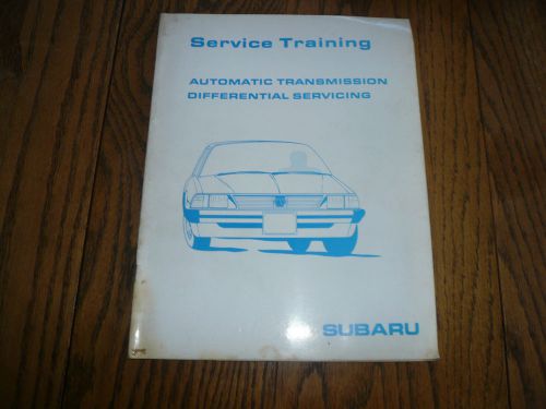 1980 subaru automatic transmission differential servicing book  service training