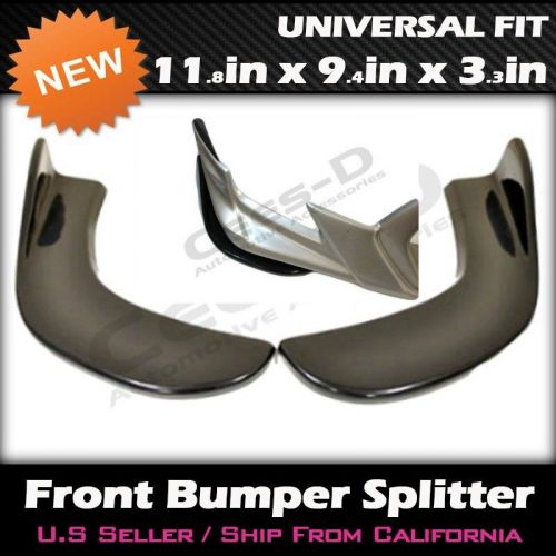 ** 11.8&#034; x 9.4&#034; x 3.3&#034; universal front splitter winglet canard lip (abs) **