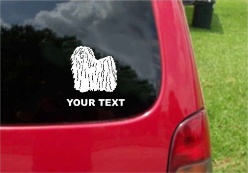 2 (pcs) puli dog decals with custom text 20 colors to choose from