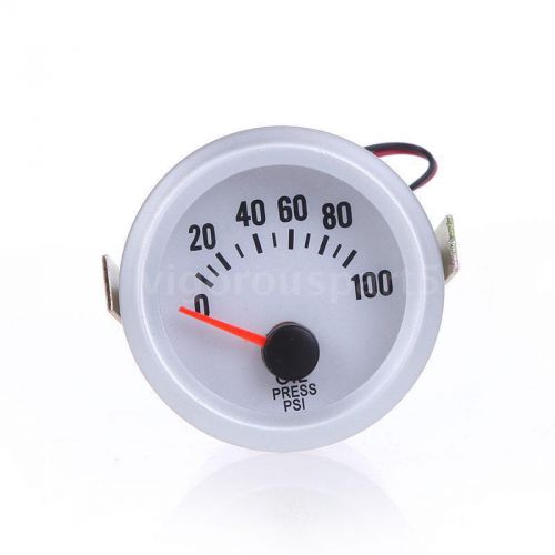 Auto car 2&#034; 52mm 0~100psi oil pressure meter gauge sensor blue led light u4d8