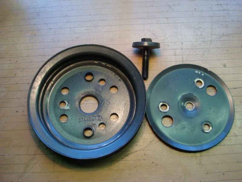 Omc - v6- 4.3l  harmonic balance pulley, plate and bolt -- 911287 & 3744043ba