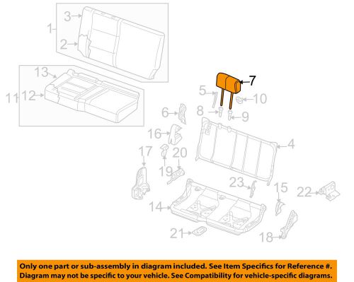 Nissan oem 12-15 titan rear seat-headrest 864309ff1a