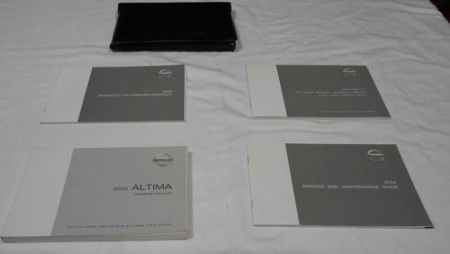 2002 nissan altima owner manual 5/pc.set &amp; black nissan tri-fold factory case