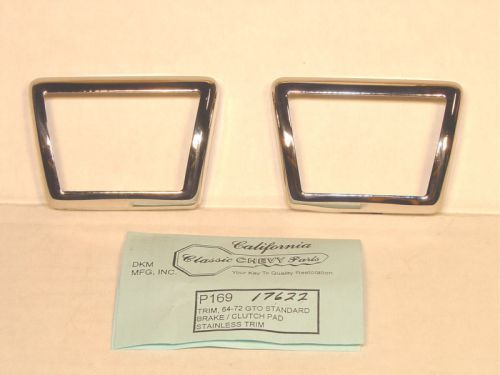 1964-72 pontiac gto m/t brake &amp; clutch pad ss trim set show quality