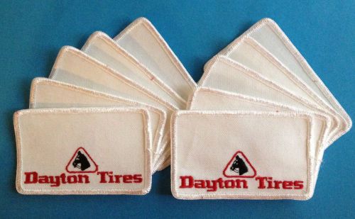 10 lot vintage 1970&#039;s dayton tires employee work shirt uniform jacket patches