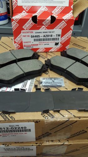 Toyota corolla front brake pads &amp; rotors 2008-2013 oem new