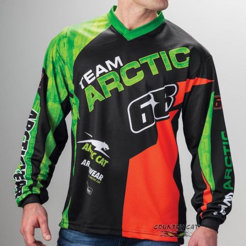 Arctic cat men&#039;s tucker hibbert 68 team jersey - green black orange - 5269-83_