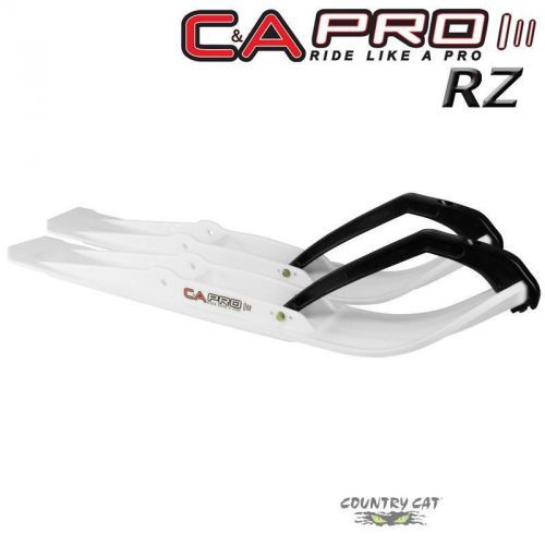C&amp;a pro razor rz 6&#034; trail snowmobile skis - white with black loops - pair